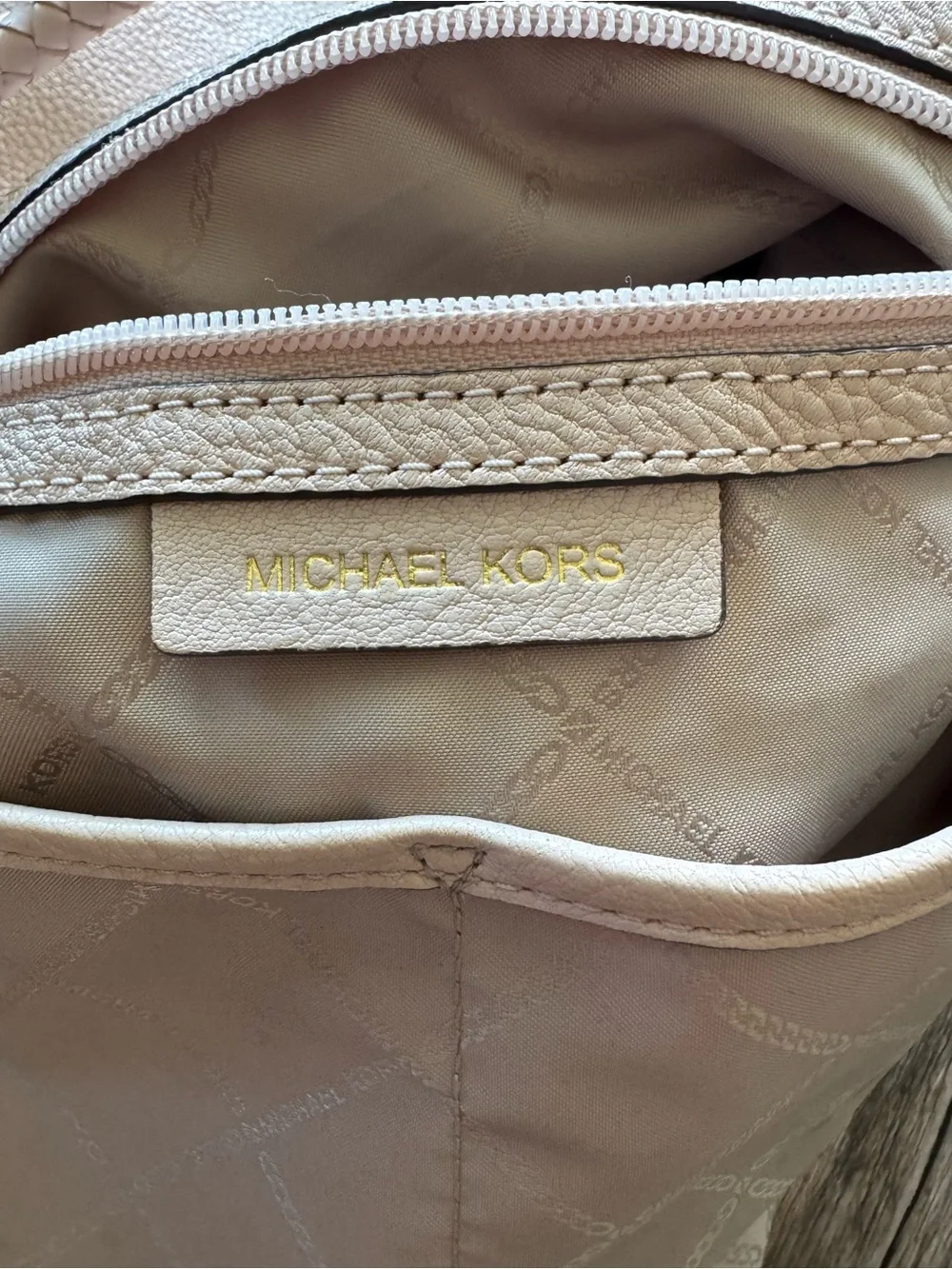 Michael Kors Lexington Taupe Large Shoulder Bag